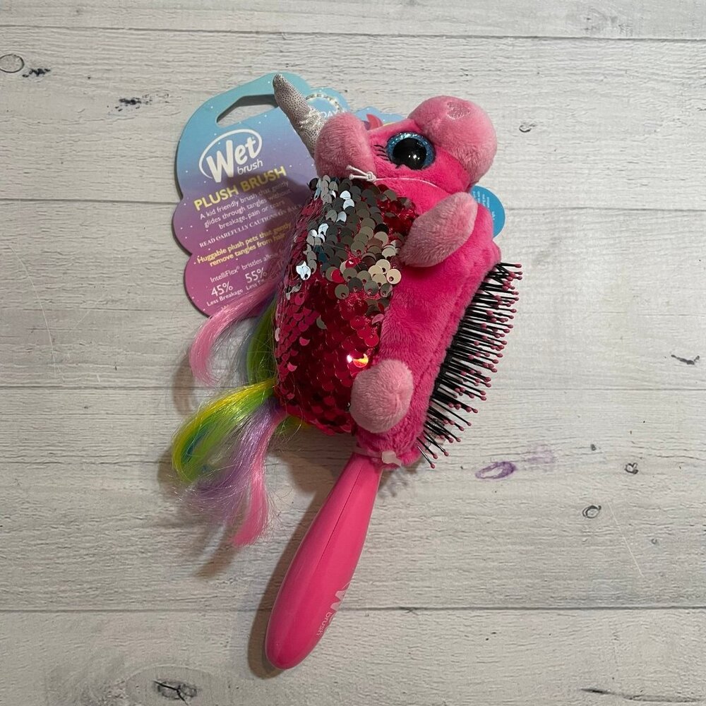 Wet brush plush unicorn‎ hairbrush NEW